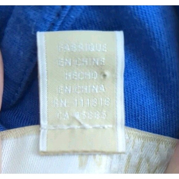 Michael Kors Women's Blue Knit Top Gold Accent Neckline Sleeveless Plus Size 0X - Picture 11 of 11